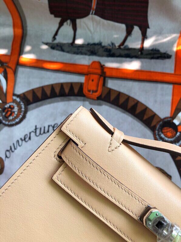 에르메스 미니 켈리백22 트렌치 은장 스위프트